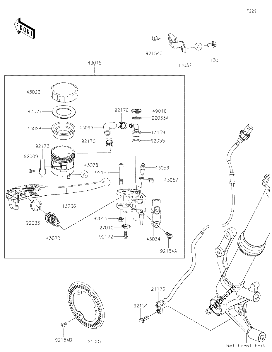 Diagrama de FRONT MASTER CYLINDER