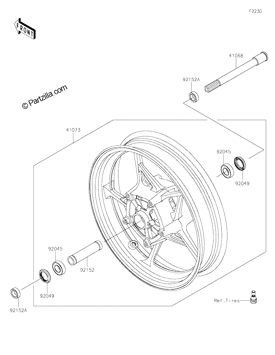 Diagrama de FRONT WHEEL