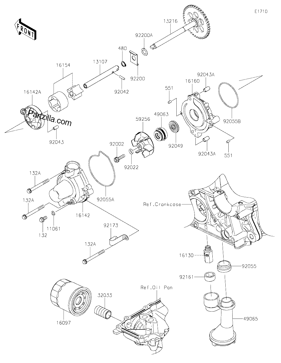 Diagrama de OIL PUMP OIL FILTER