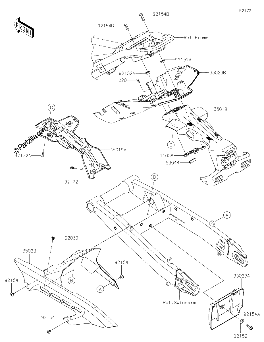 Diagrama de REAR FENDER S