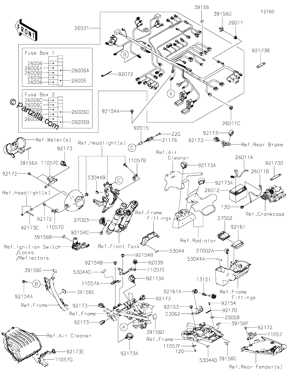 Diagrama de CHASSIS ELECTRICAL EQUIPMENT