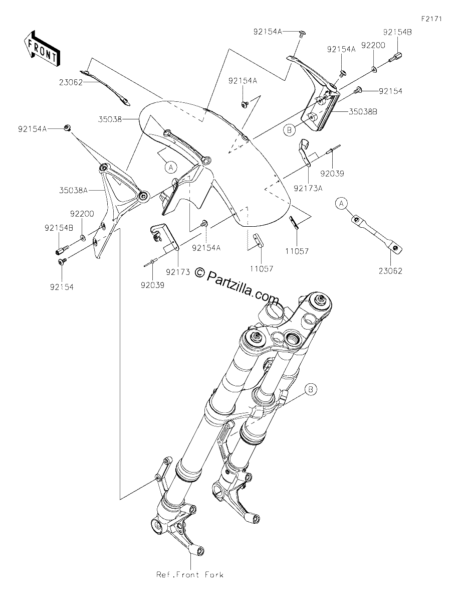 Diagrama de FRONT FENDER S