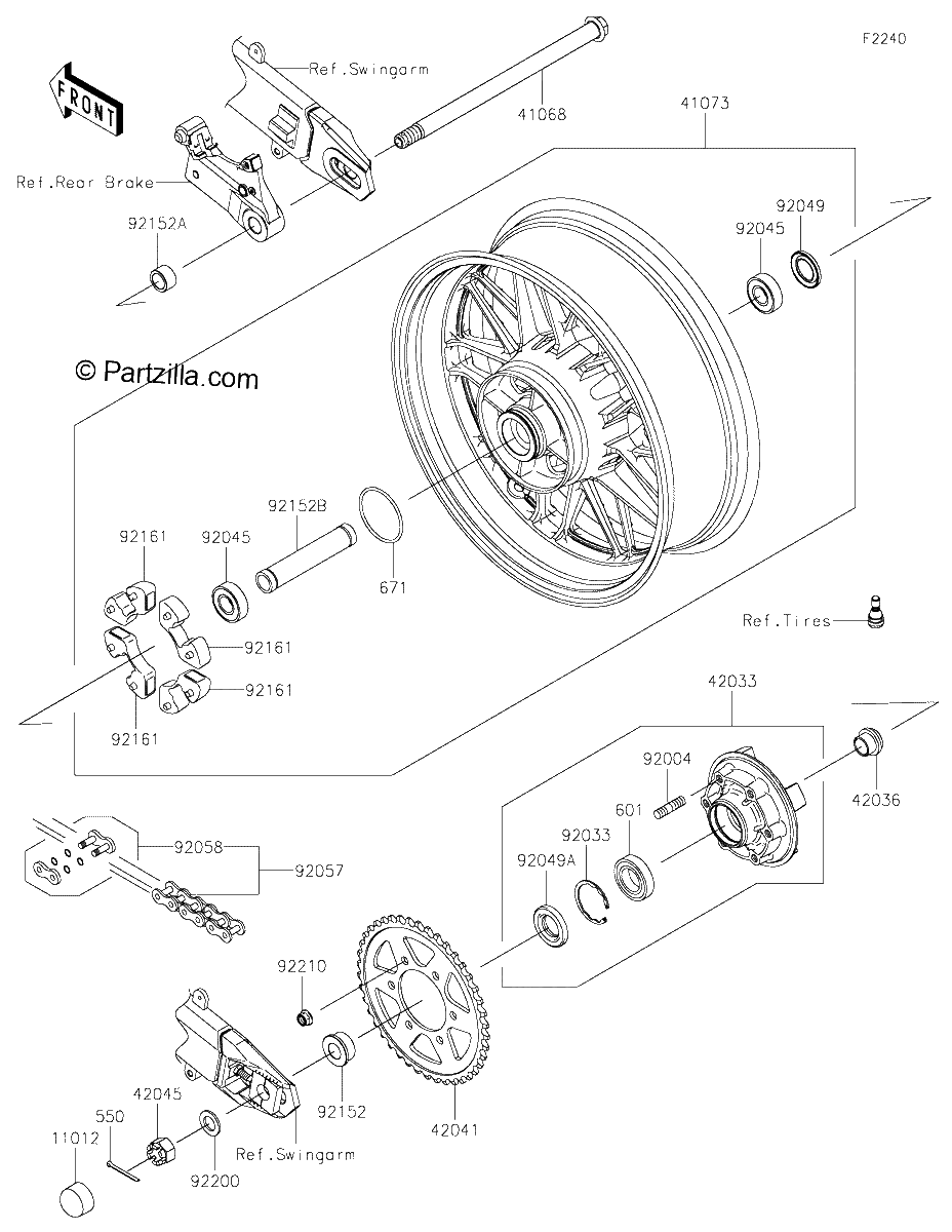 Diagrama de REAR WHEEL CHAIN