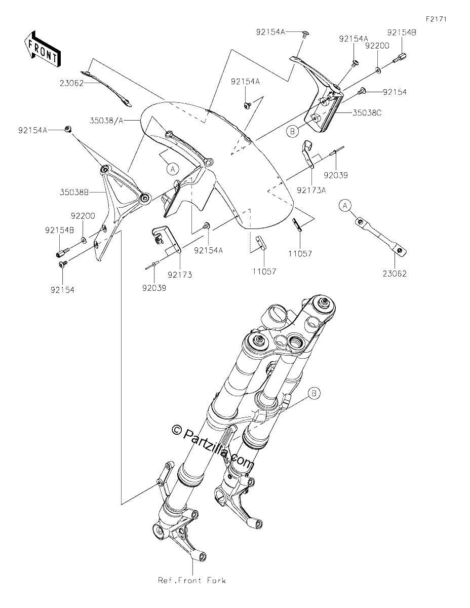 Diagrama de FRONT FENDER S
