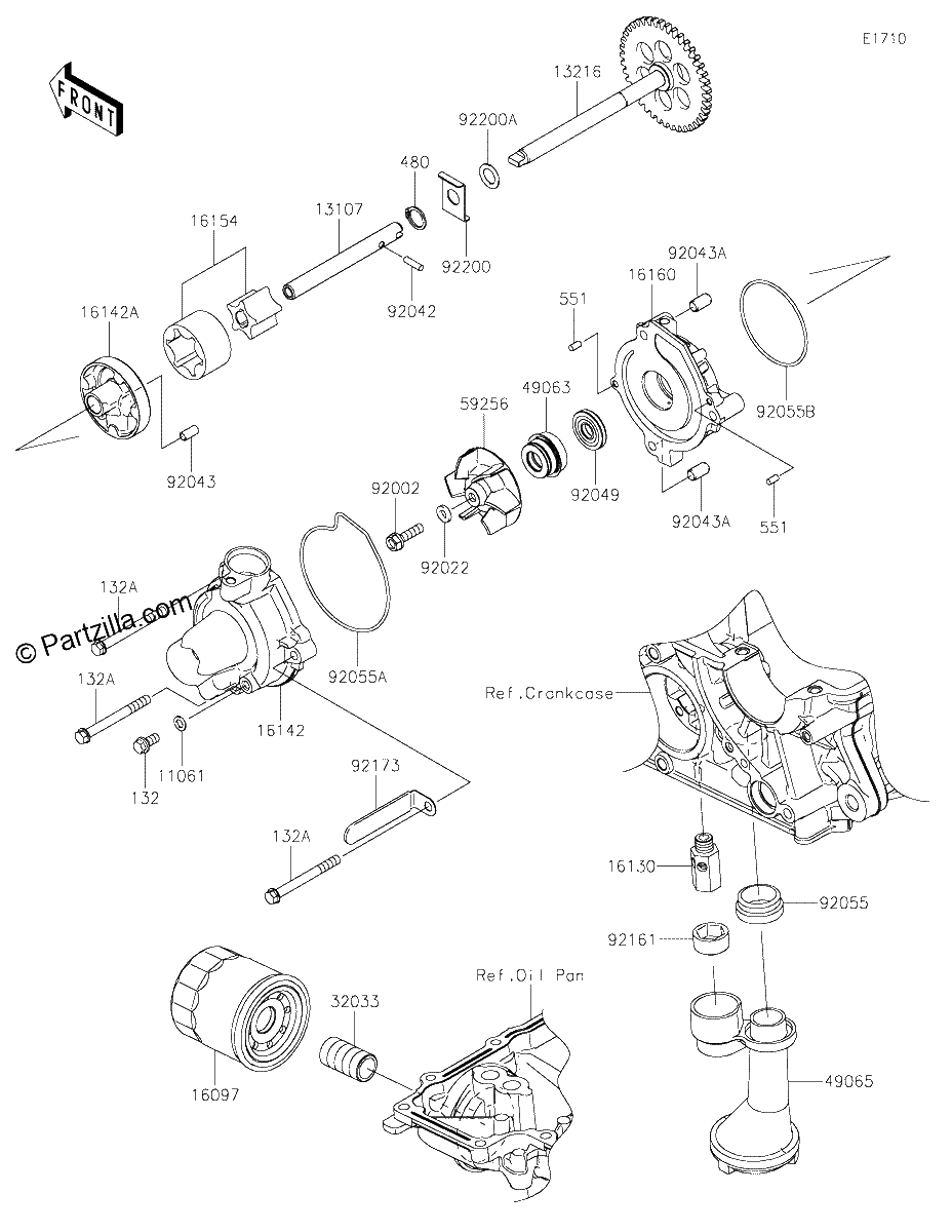 Diagrama de OIL PUMP OIL FILTER