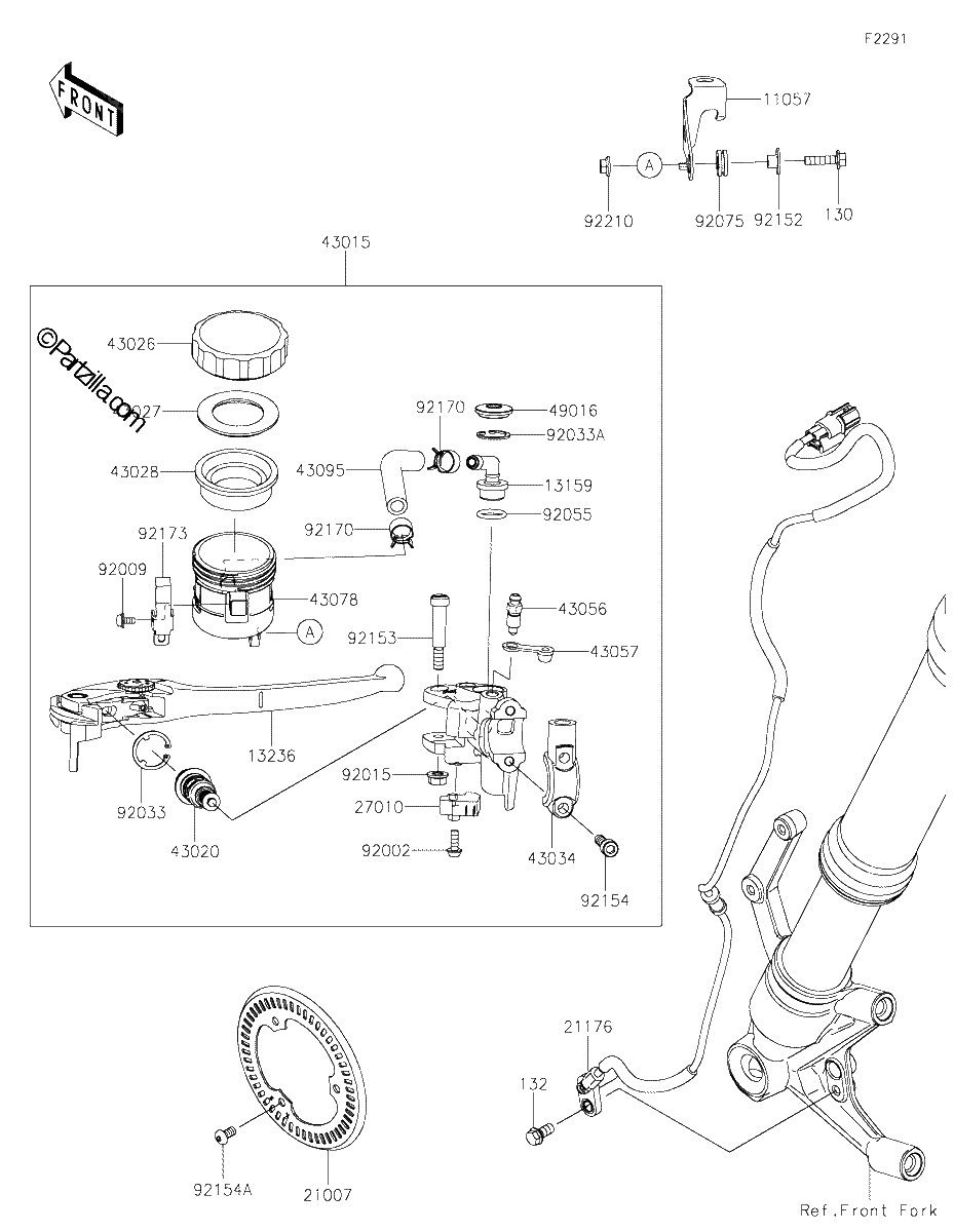 Diagrama de FRONT MASTER CYLINDER