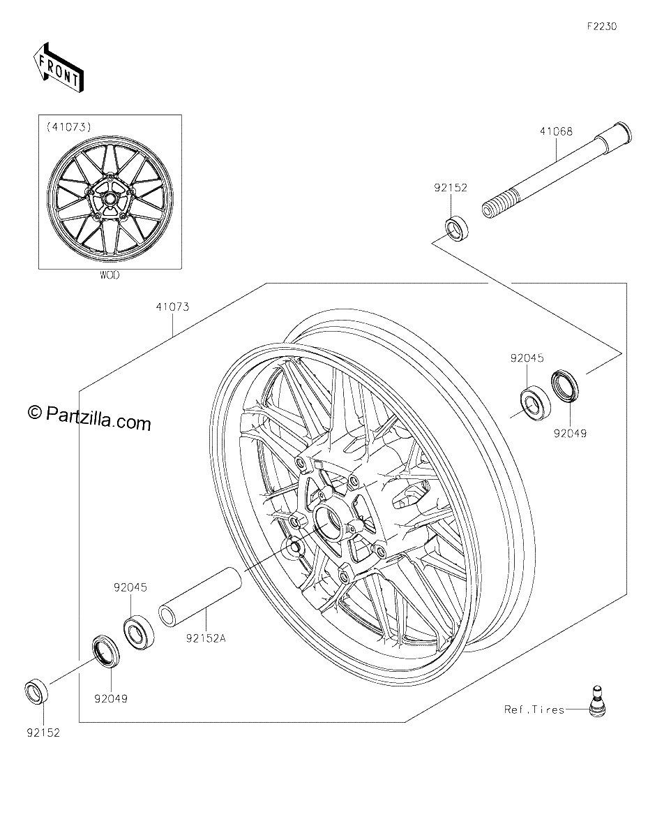 Diagrama de FRONT WHEEL