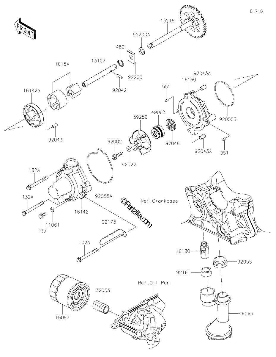 Diagrama de OIL PUMP OIL FILTER