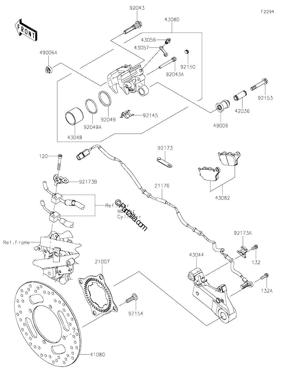 Diagrama de REAR BRAKE