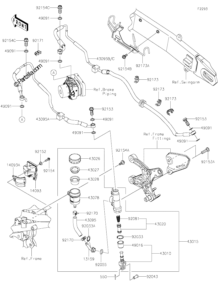 Diagrama de REAR MASTER CYLINDER