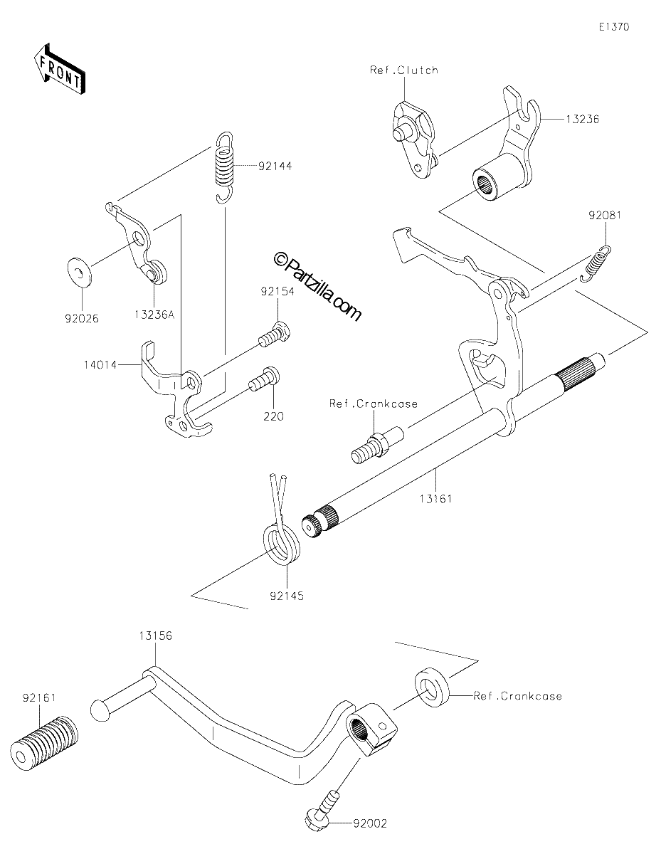 Diagrama de GEAR CHANGE MECHANISM