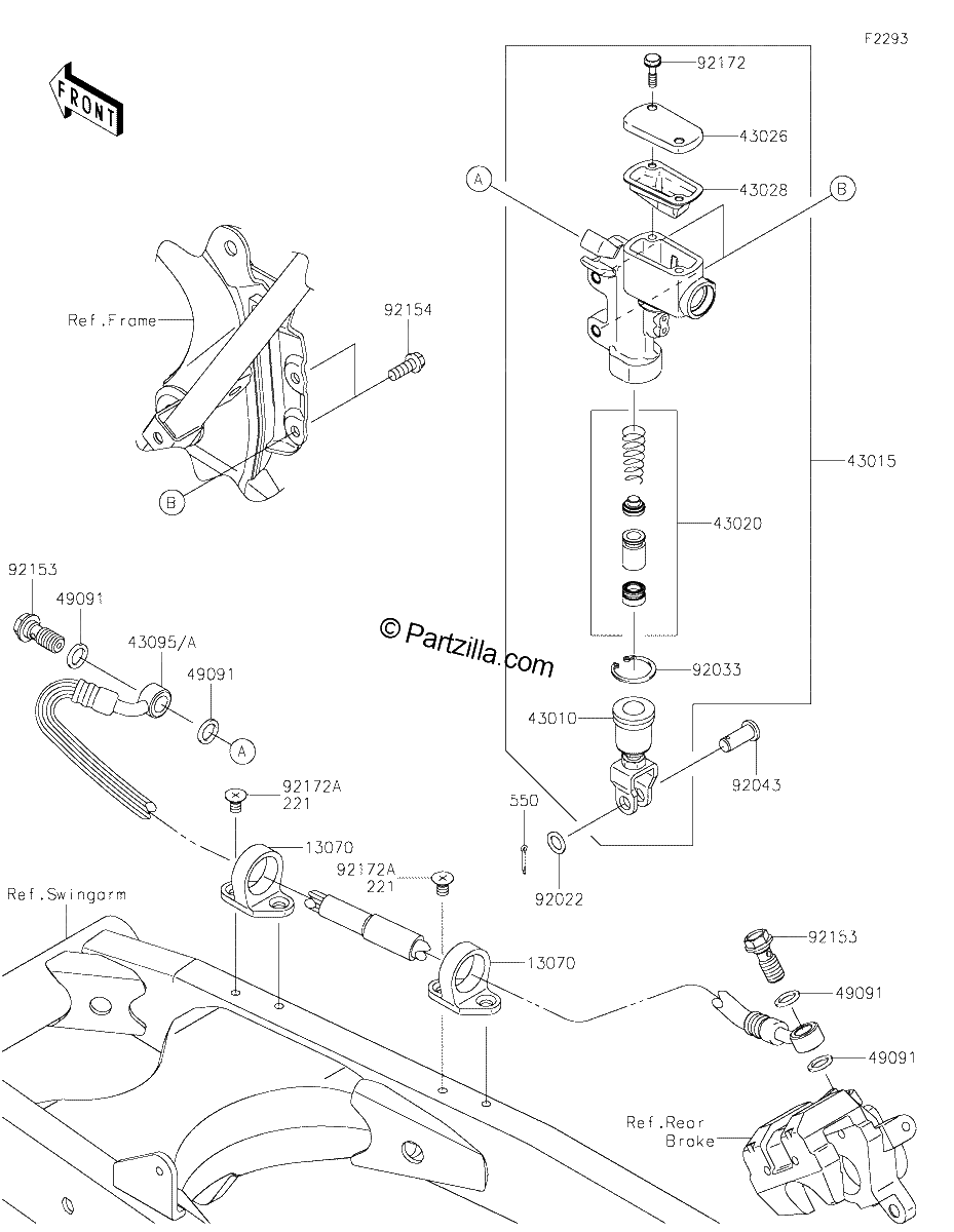 Diagrama de REAR MASTER CYLINDER