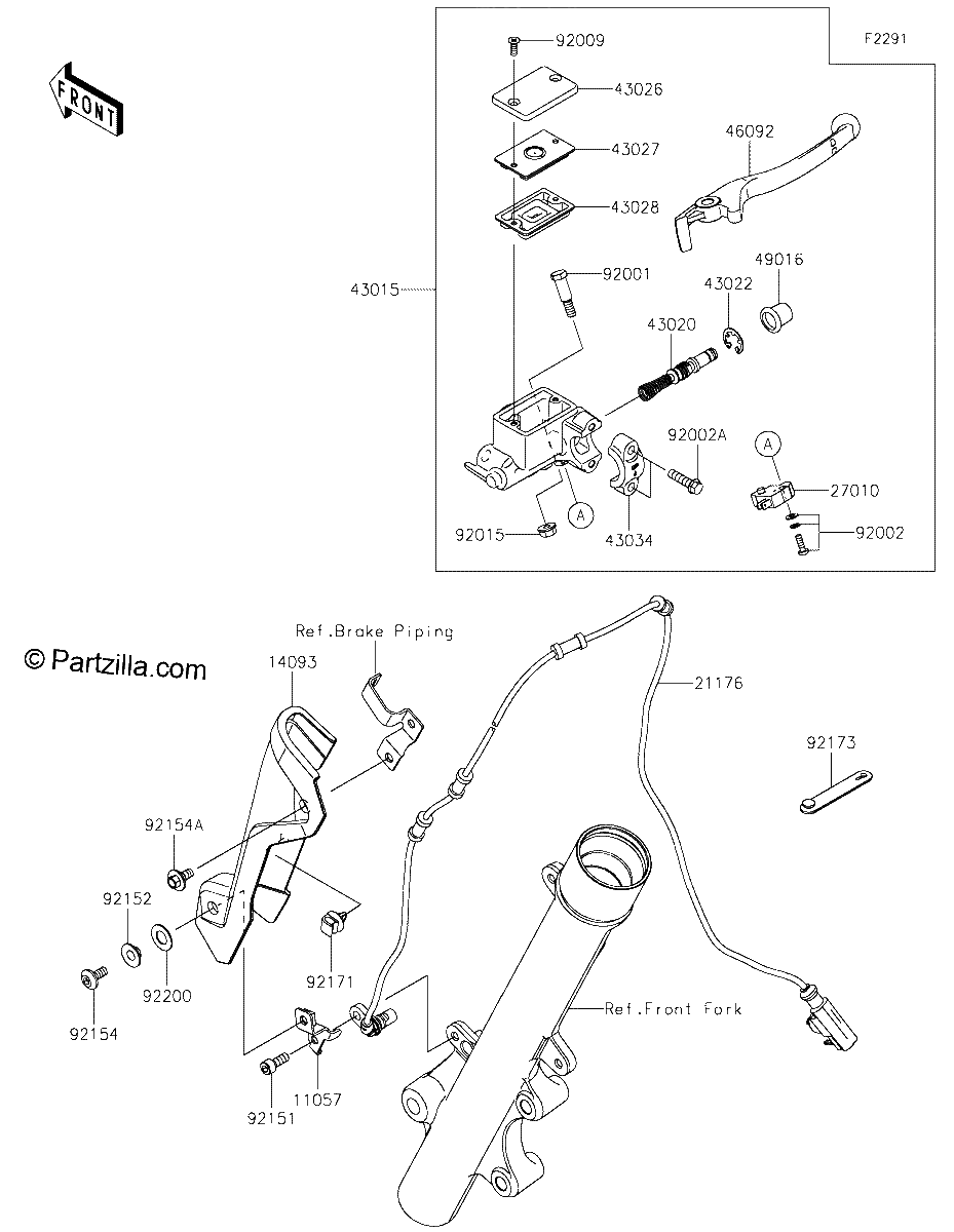 Diagrama de FRONT MASTER CYLINDER