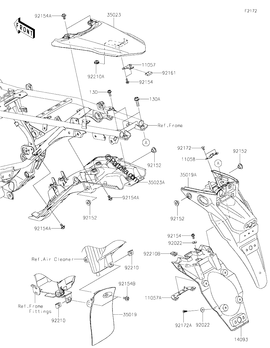 Diagrama de REAR FENDER S