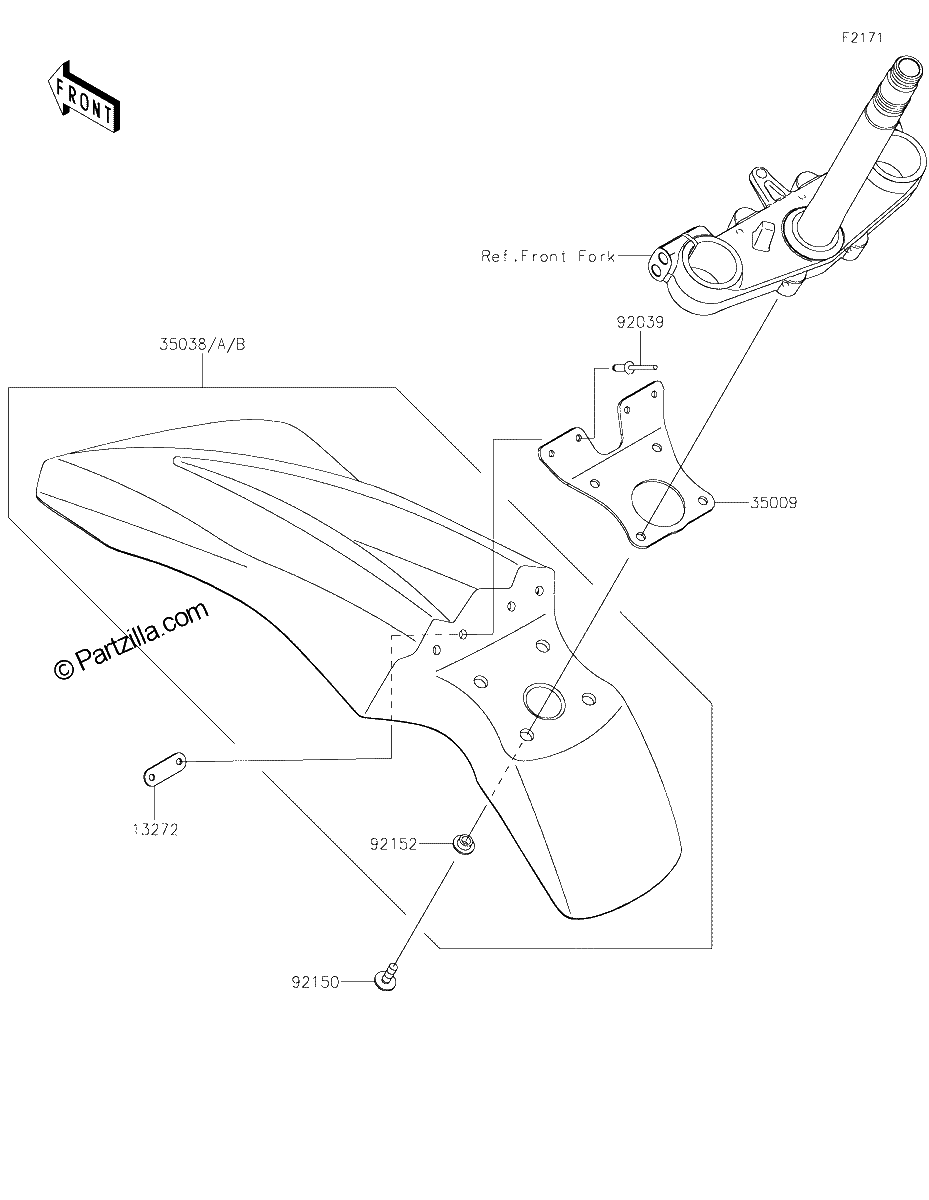 Diagrama de FRONT FENDER S