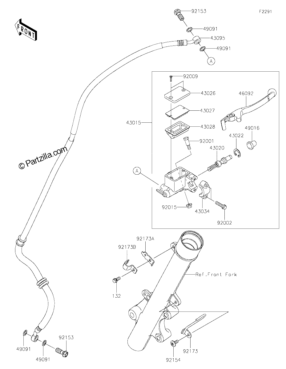 Diagrama de FRONT MASTER CYLINDER