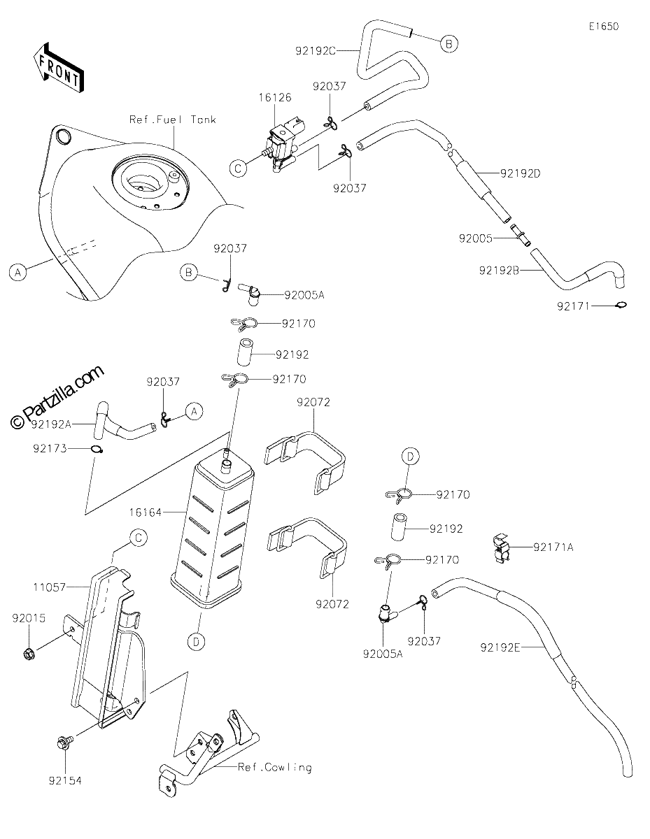 Diagrama de FUEL EVAPORATIVE SYSTEM CA