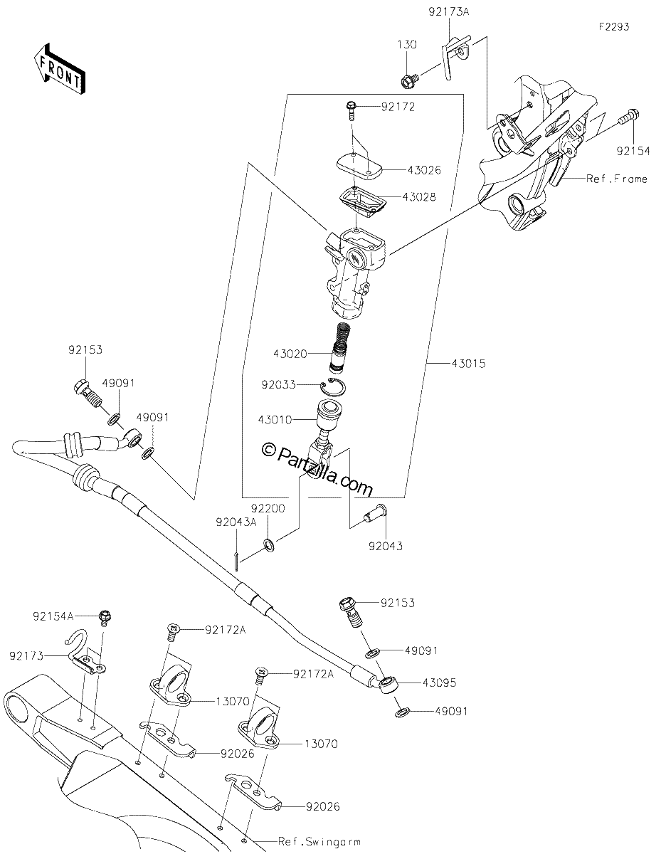 Diagrama de REAR MASTER CYLINDER