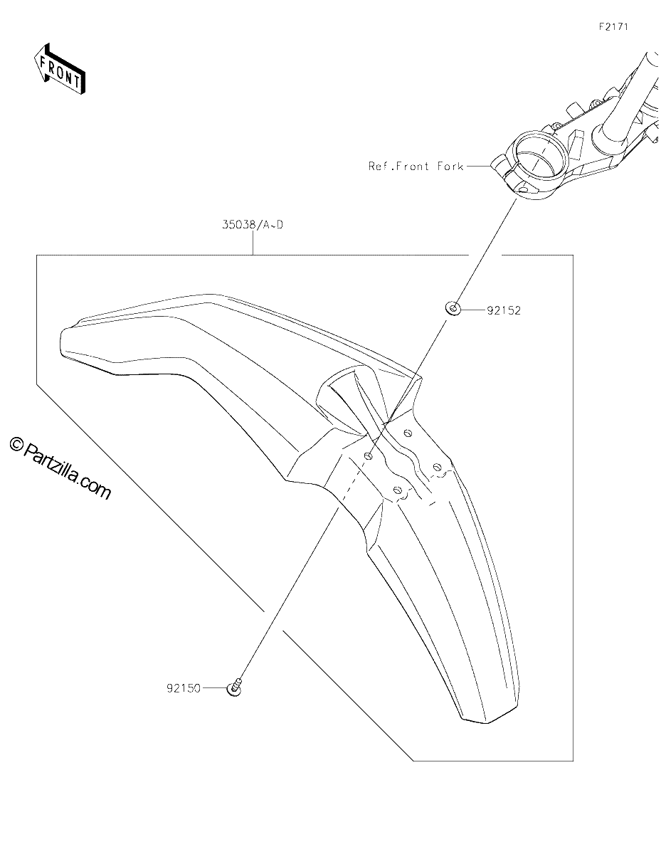 Diagrama de FRONT FENDER S