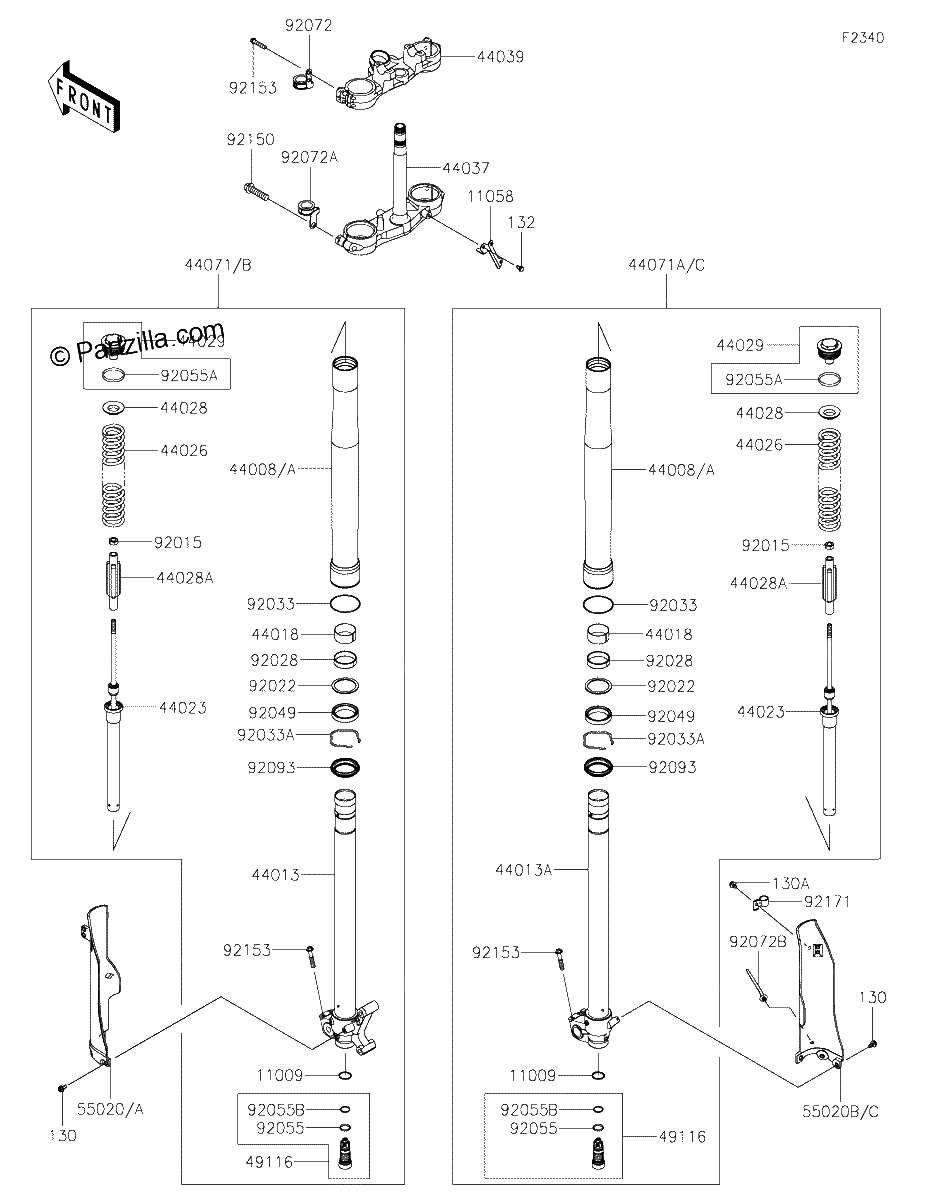 Diagrama de FRONT FORK