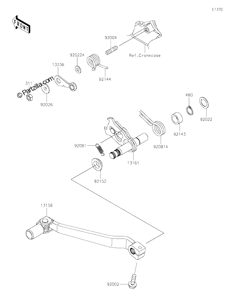 Diagrama de GEAR CHANGE MECHANISM