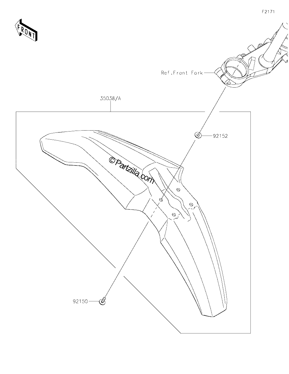Diagrama de FRONT FENDER S