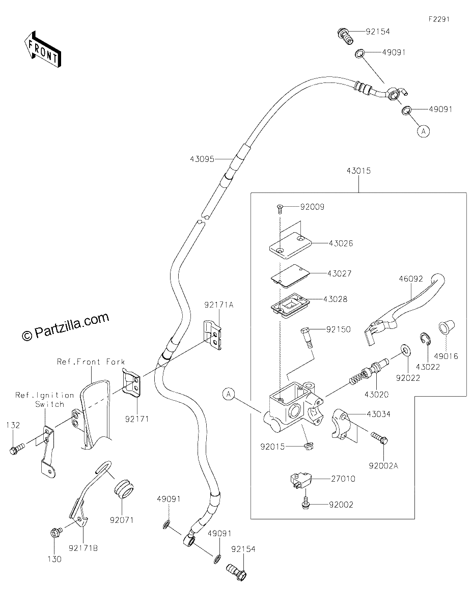 Diagrama de FRONT MASTER CYLINDER