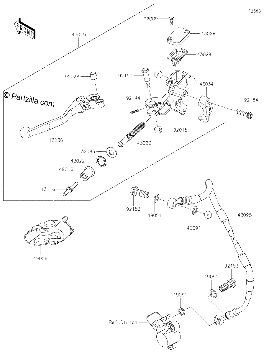 Diagrama de CLUTCH MASTER CYLINDER