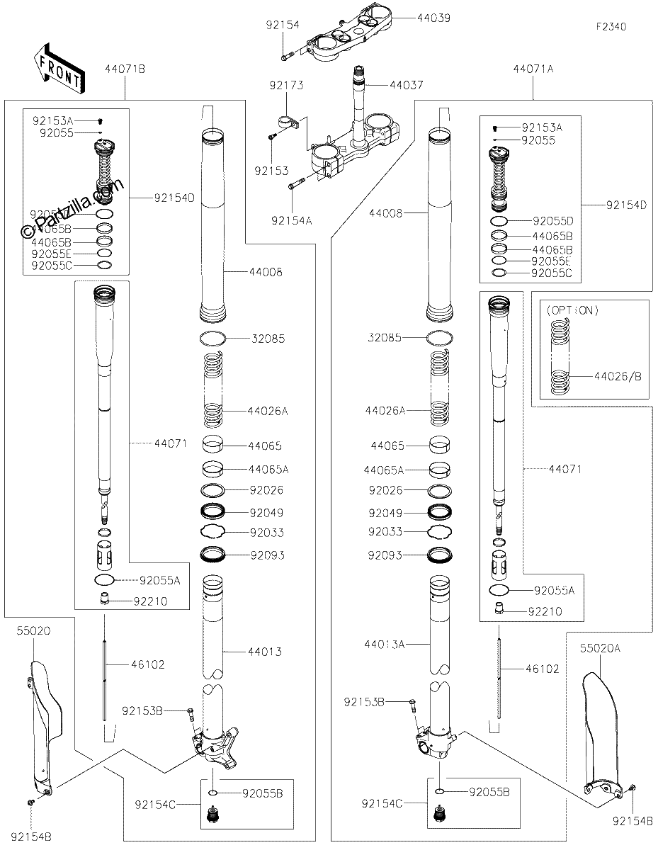 Diagrama de FRONT FORK