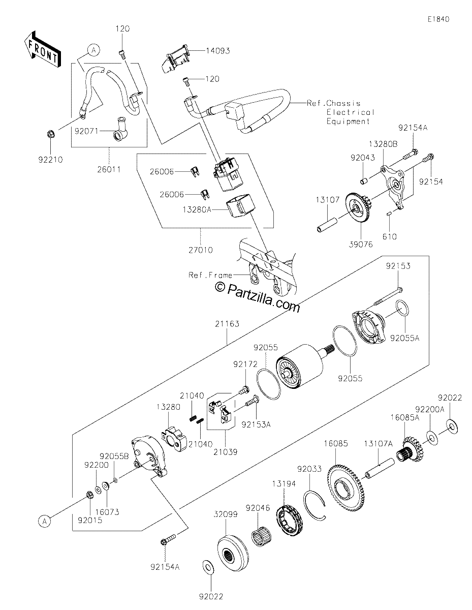 Diagrama de STARTER MOTOR