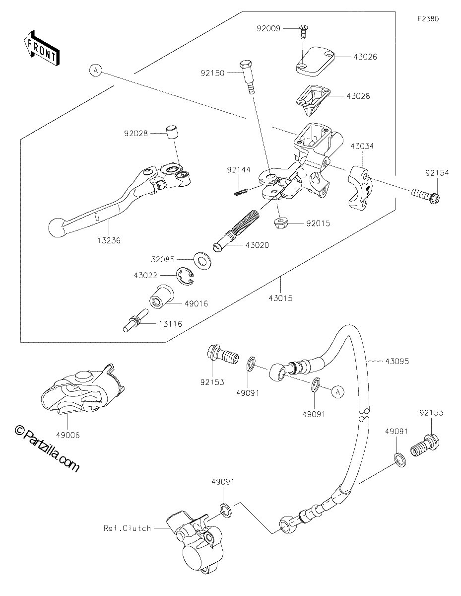 Diagrama de CLUTCH MASTER CYLINDER