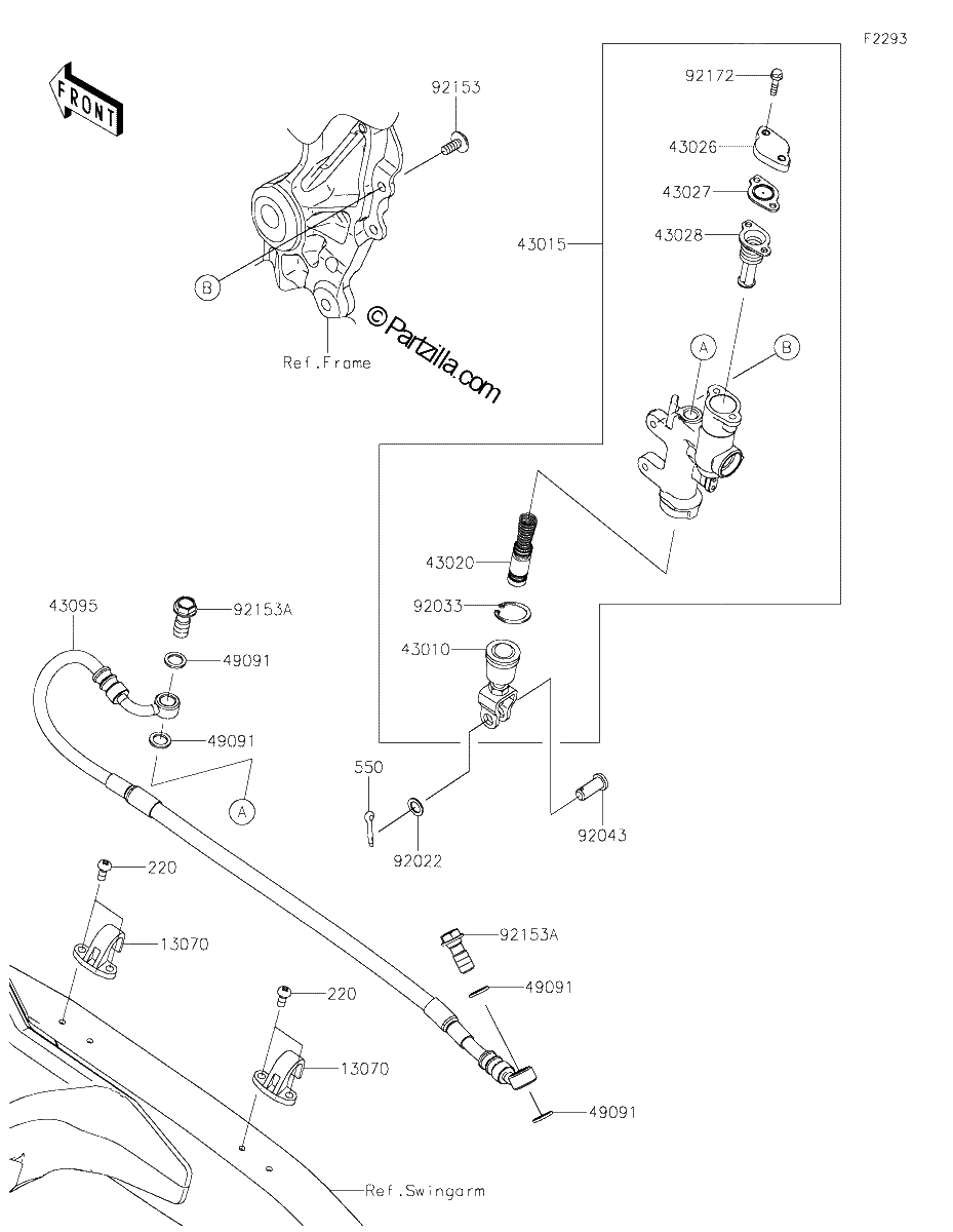 Diagrama de REAR MASTER CYLINDER