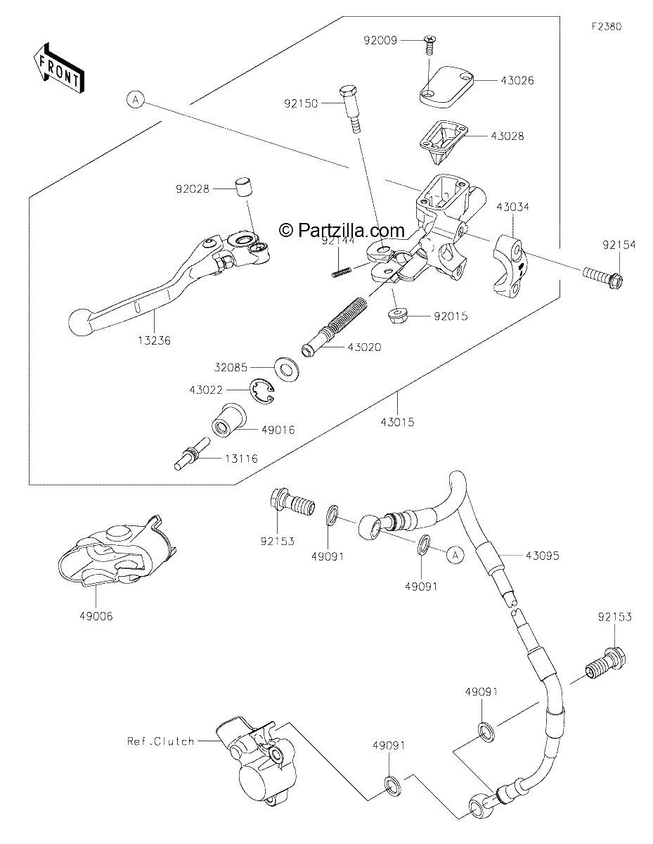 Diagrama de CLUTCH MASTER CYLINDER