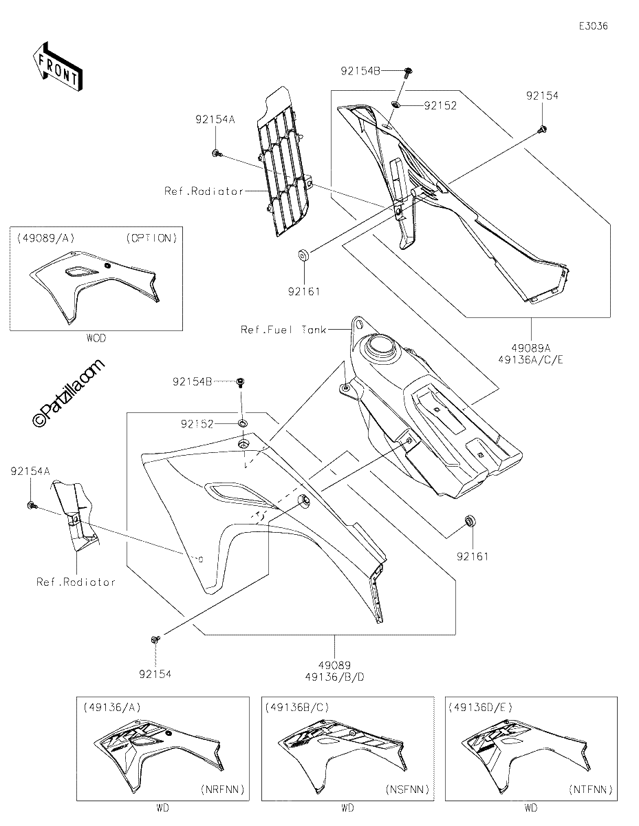 Diagrama de ENGINE SHROUDS