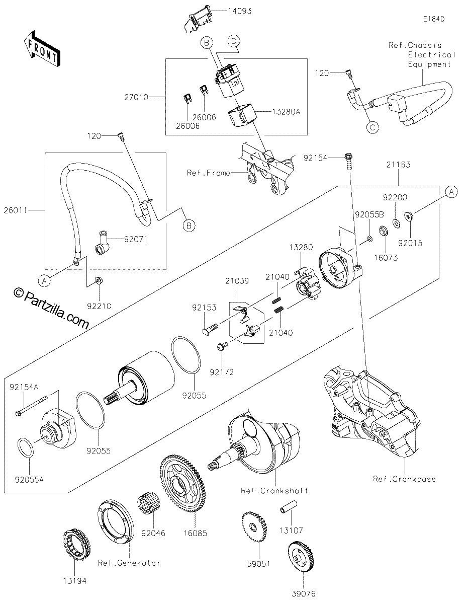 Diagrama de STARTER MOTOR