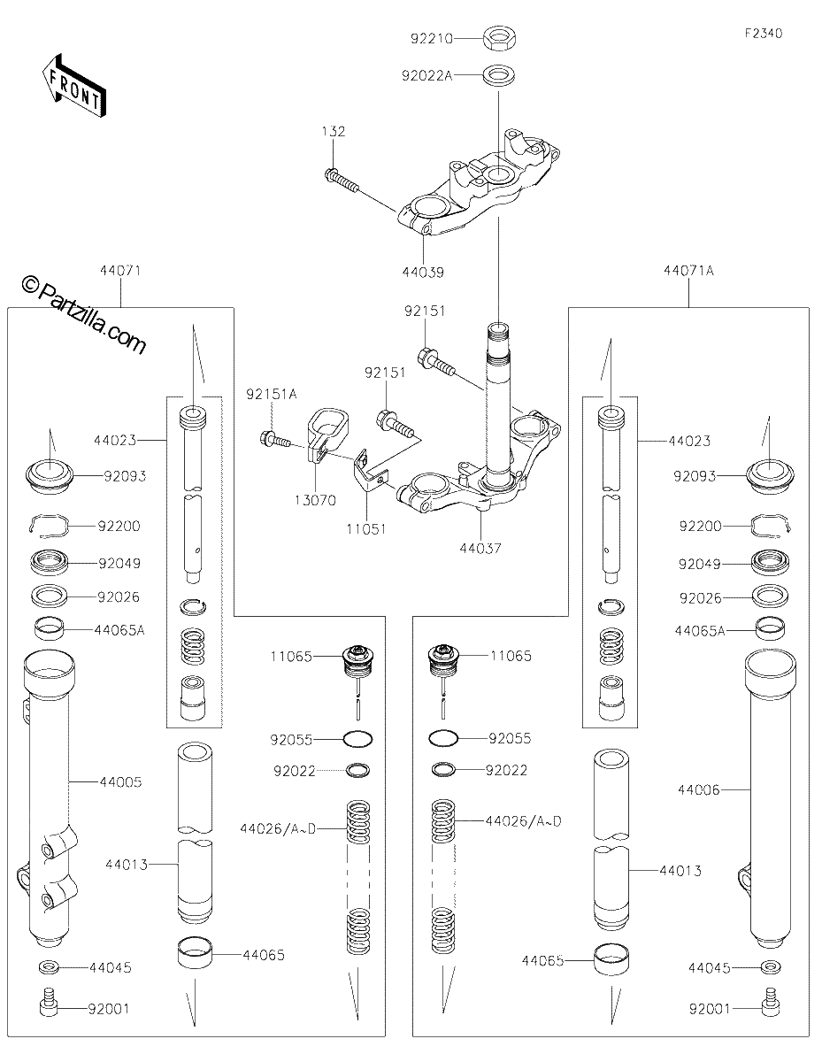 Diagrama de FRONT FORK