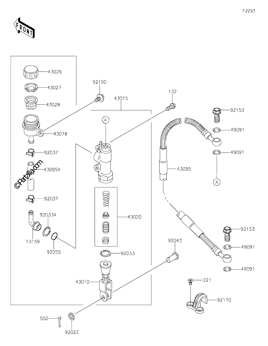 Diagrama de REAR MASTER CYLINDER