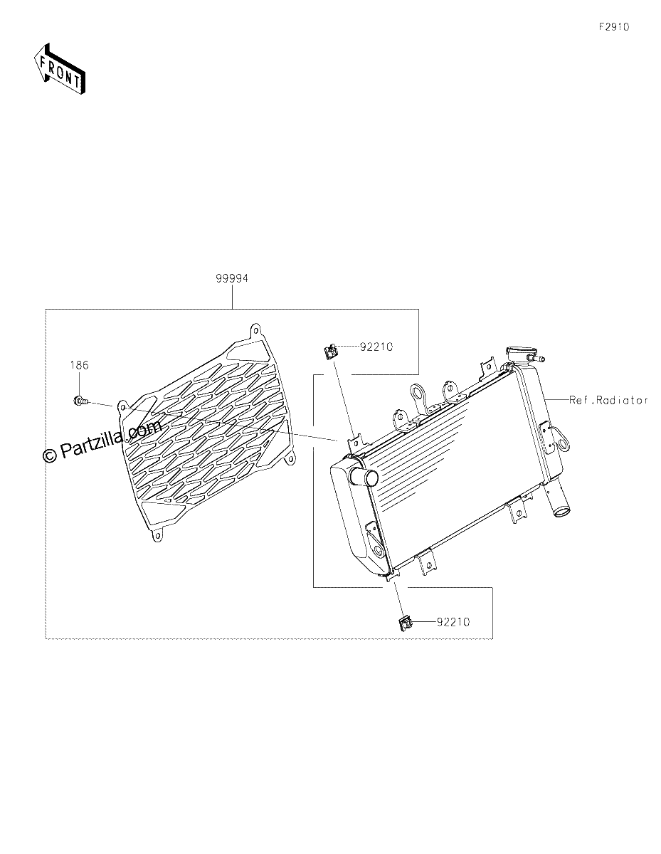 Diagrama de ACCESSORY RADIATOR SCREEN