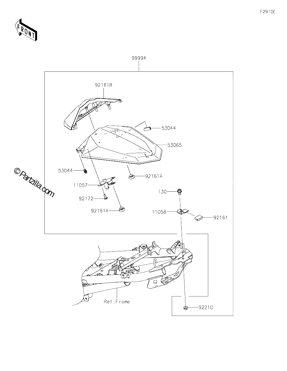 Diagrama de ACCESSORY PILLION SEAT COVER