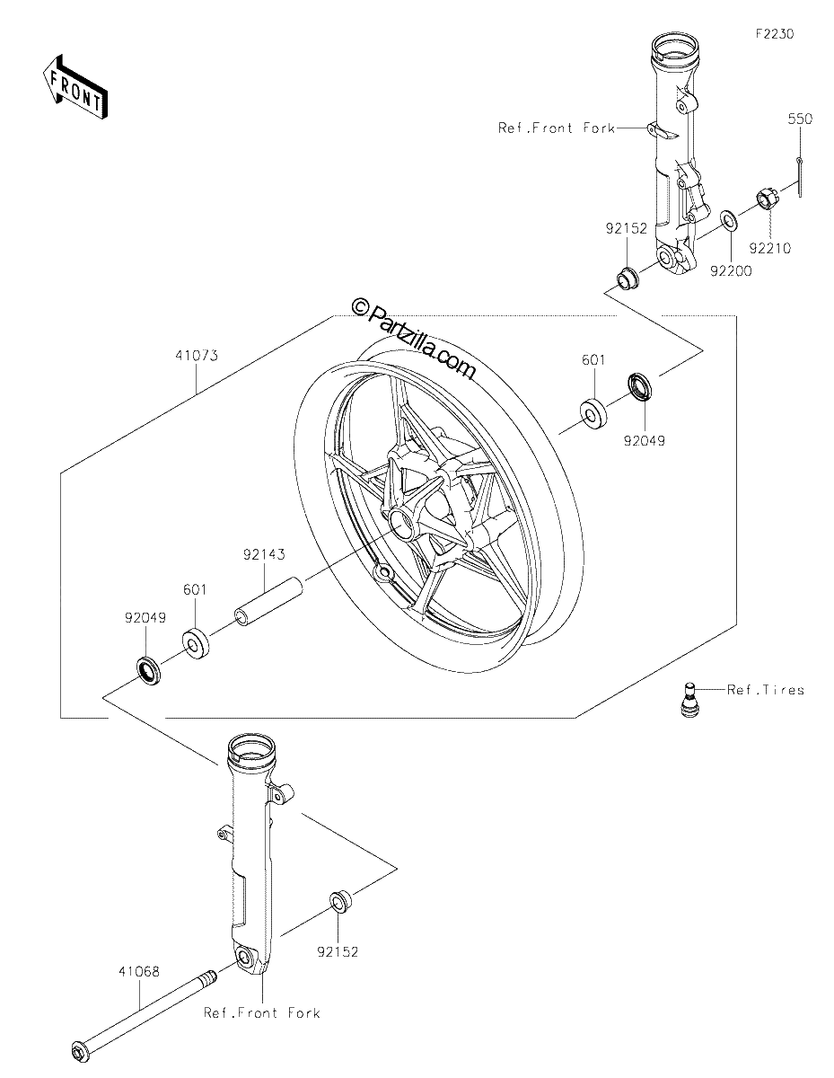 Diagrama de FRONT WHEEL