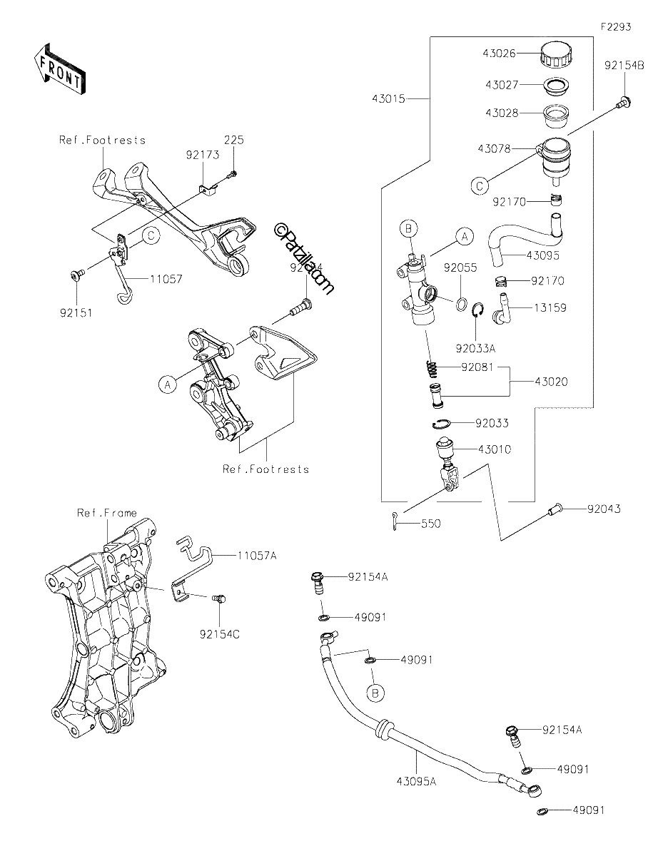 Diagrama de REAR MASTER CYLINDER
