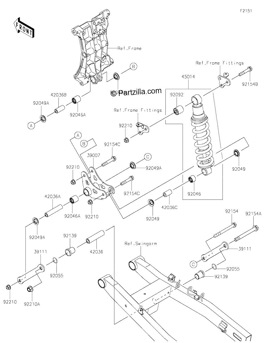 Diagrama de SUSPENSION SHOCK ABSORBER