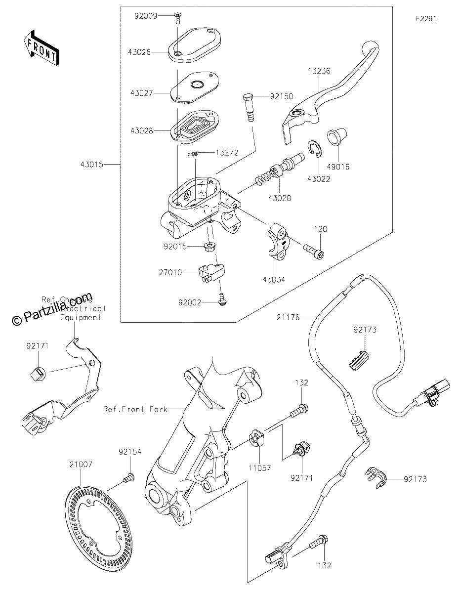 Diagrama de FRONT MASTER CYLINDER