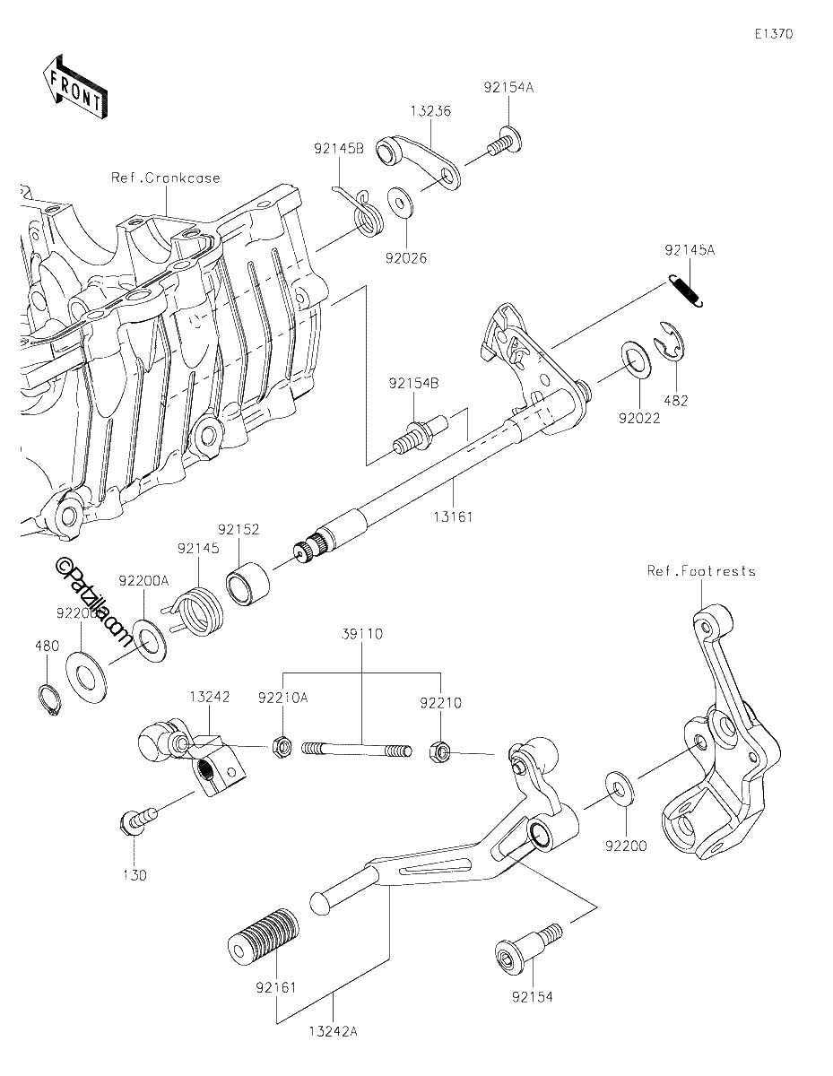 Diagrama de GEAR CHANGE MECHANISM