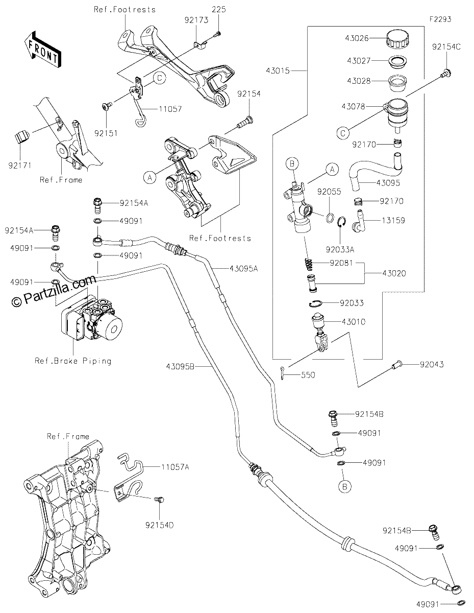 Diagrama de REAR MASTER CYLINDER