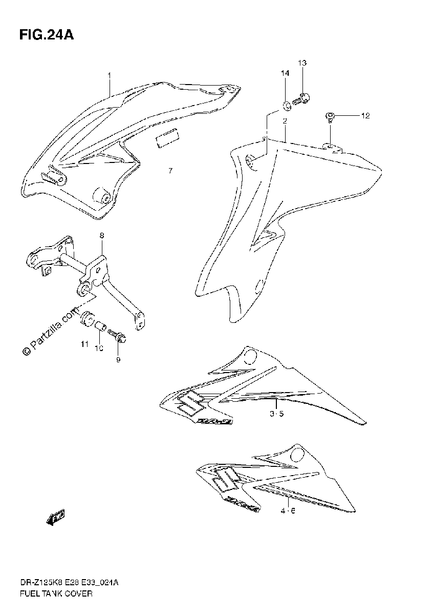 Diagrama de FUEL TANK COVER MODEL K9