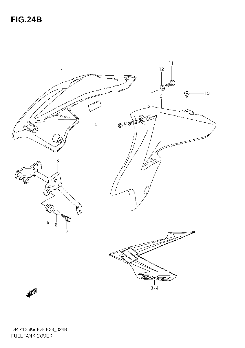 Diagrama de FUEL TANK COVER MODEL L0
