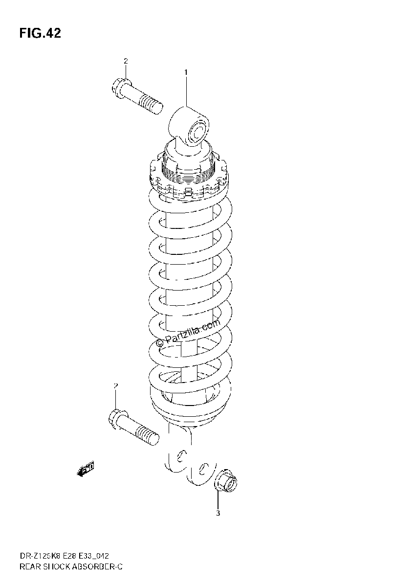 Diagrama de REAR SHOCK ABSORBER