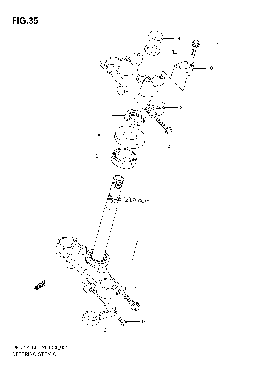 Diagrama de STEERING STEM E33