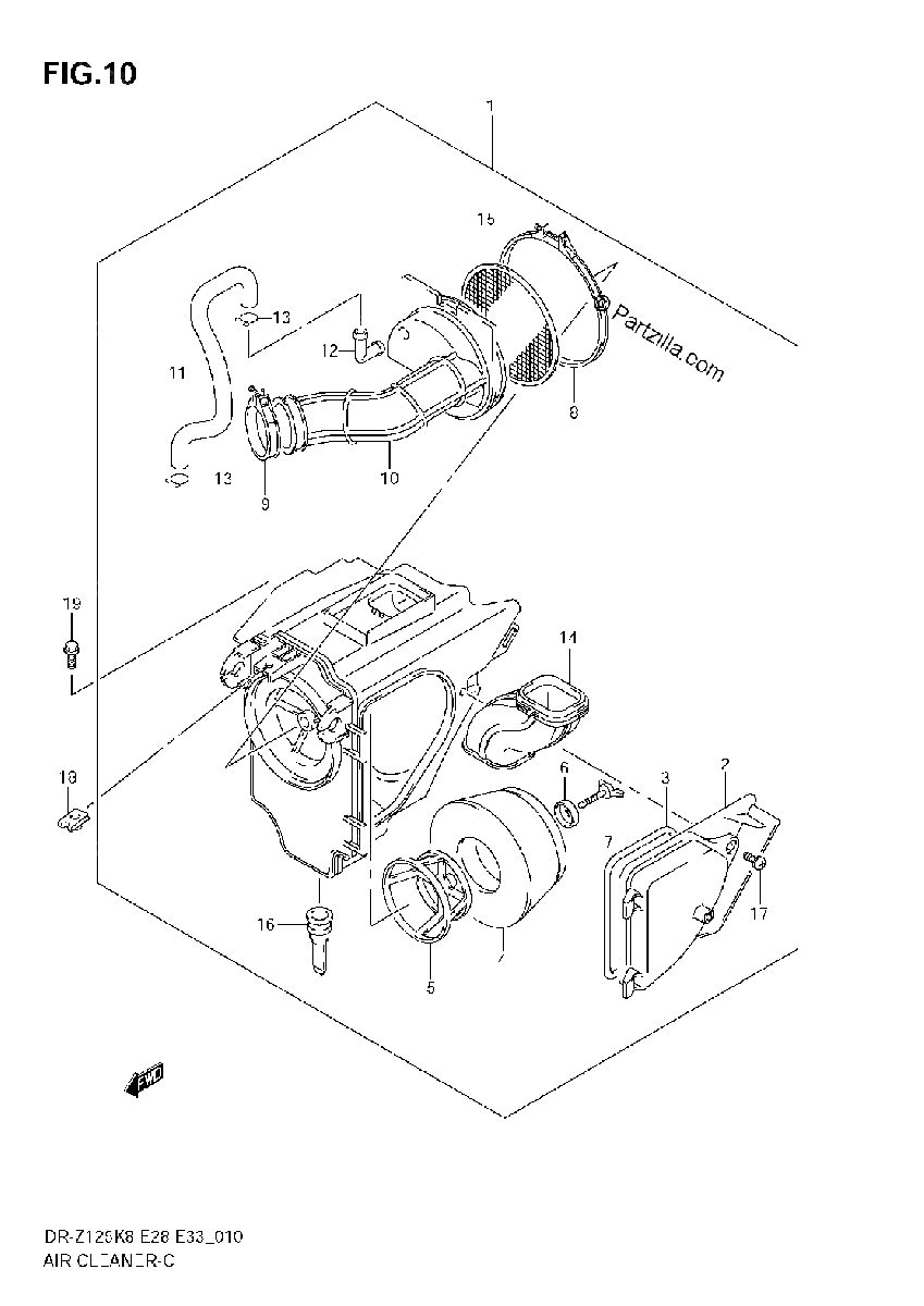 Diagrama de AIR CLEANER